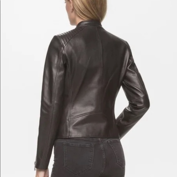 MARC NEW YORK Selena Black Moto Leather Jacket - Picture 3 of 8